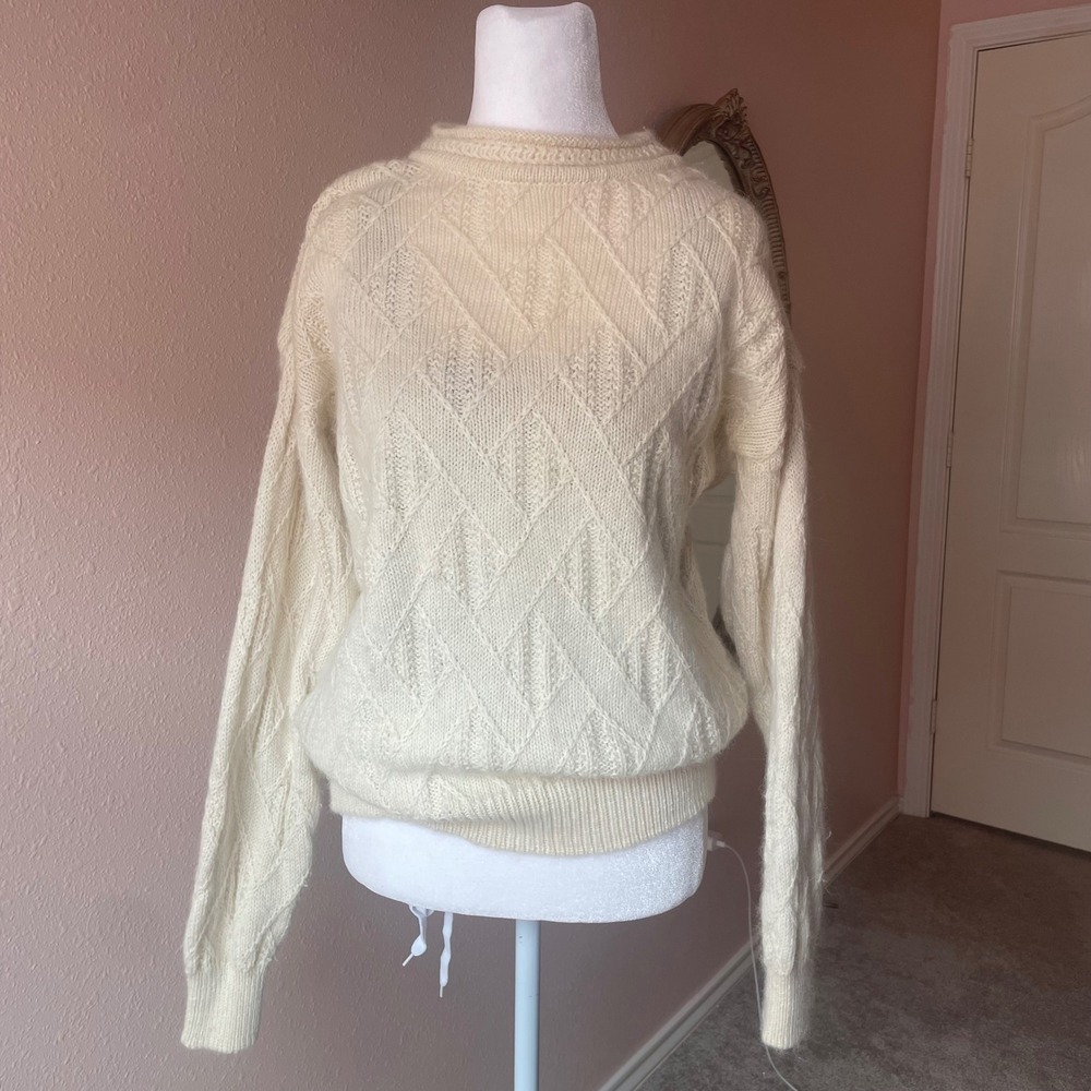 Vintage 80s / 90s Cottagecore‎ Wool Alpaca Sweater